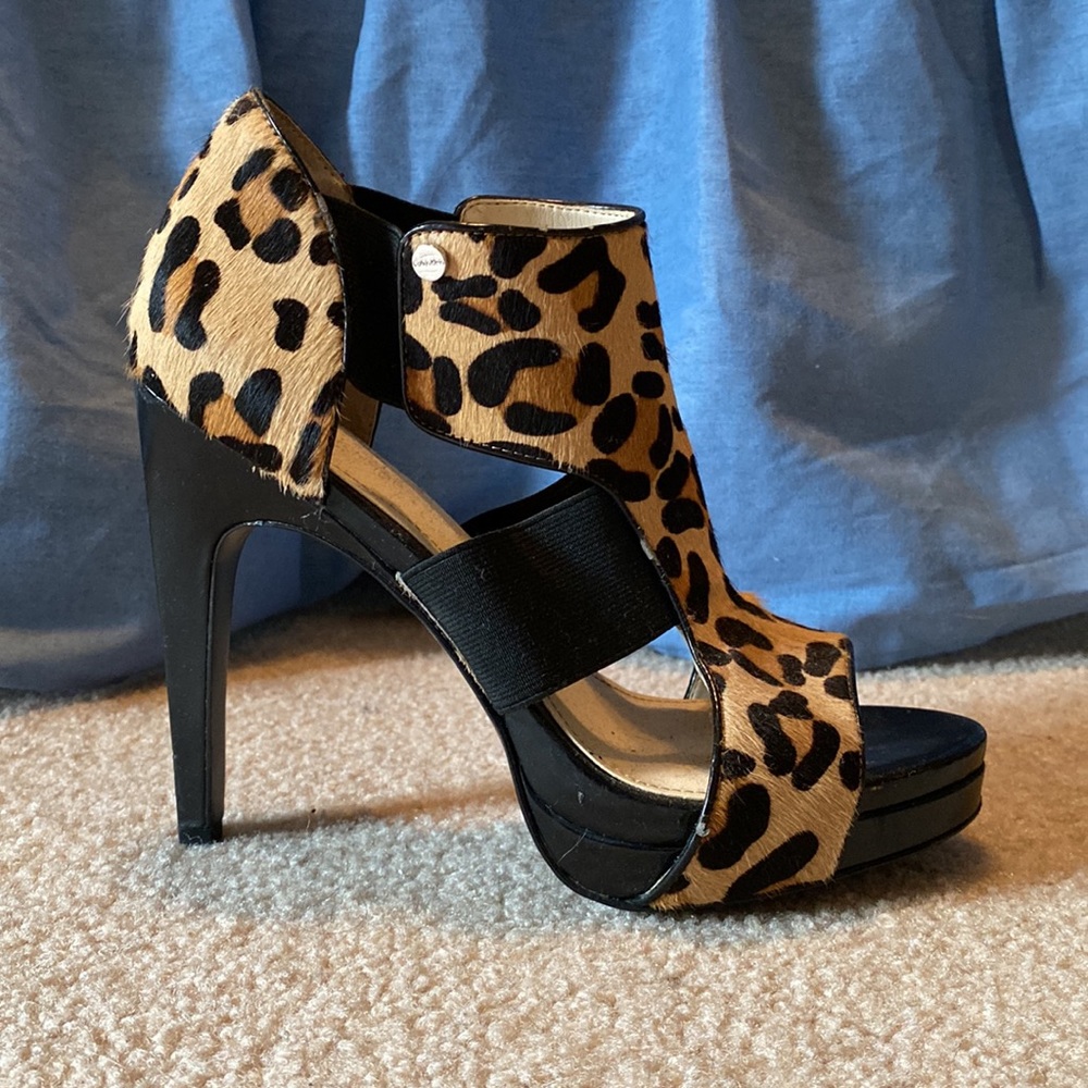 CK Printed Calf Hair Heels